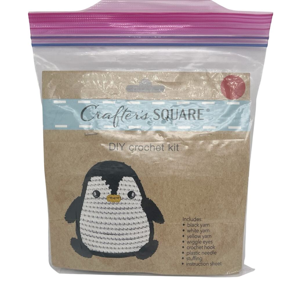 Crafter's Square Penguin DIY Craft Crochet Kit